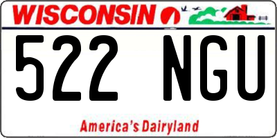 WI license plate 522NGU