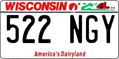 WI license plate 522NGY