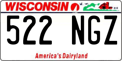 WI license plate 522NGZ
