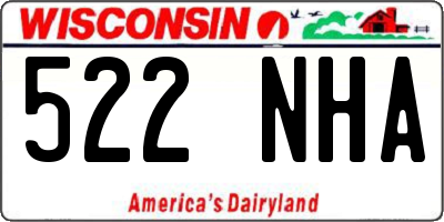 WI license plate 522NHA
