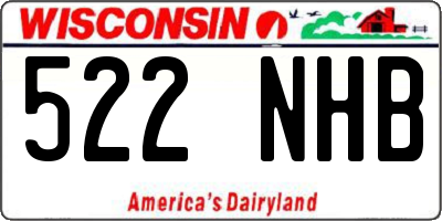 WI license plate 522NHB