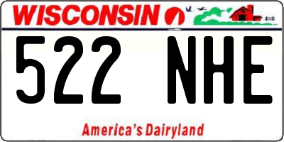 WI license plate 522NHE