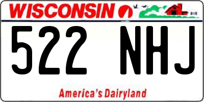 WI license plate 522NHJ