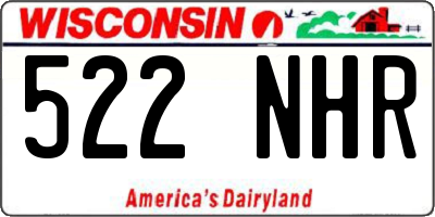 WI license plate 522NHR