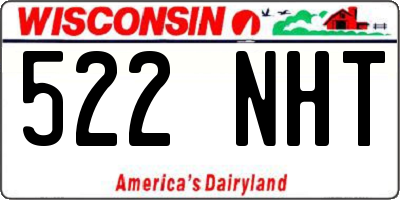 WI license plate 522NHT