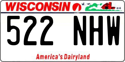 WI license plate 522NHW