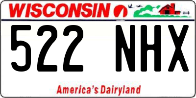 WI license plate 522NHX