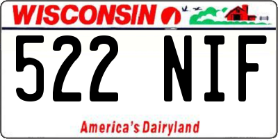 WI license plate 522NIF