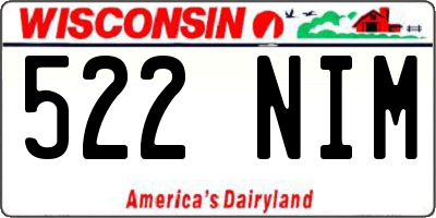 WI license plate 522NIM