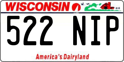 WI license plate 522NIP