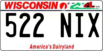 WI license plate 522NIX