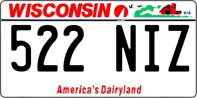 WI license plate 522NIZ