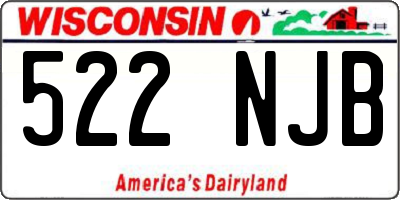 WI license plate 522NJB
