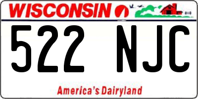 WI license plate 522NJC
