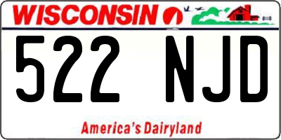 WI license plate 522NJD