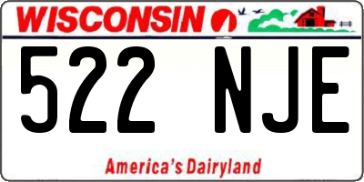 WI license plate 522NJE