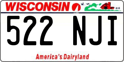WI license plate 522NJI