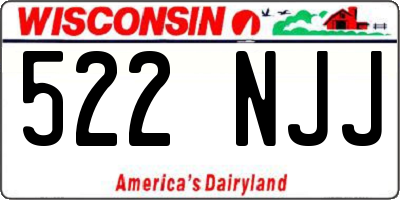 WI license plate 522NJJ