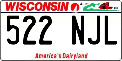 WI license plate 522NJL