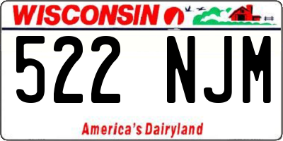 WI license plate 522NJM