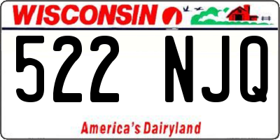 WI license plate 522NJQ