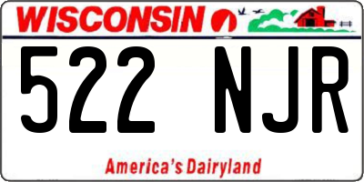 WI license plate 522NJR