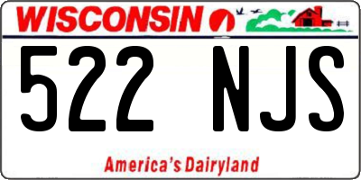 WI license plate 522NJS