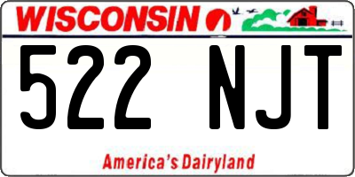 WI license plate 522NJT