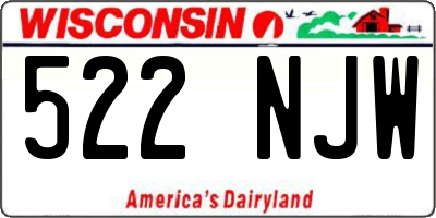 WI license plate 522NJW
