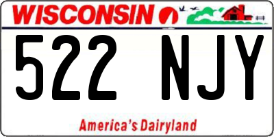 WI license plate 522NJY
