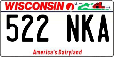 WI license plate 522NKA
