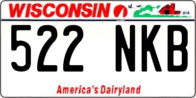 WI license plate 522NKB