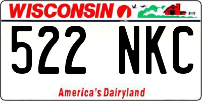 WI license plate 522NKC