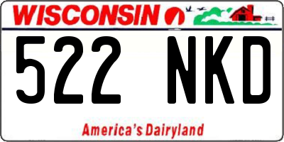 WI license plate 522NKD