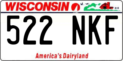 WI license plate 522NKF