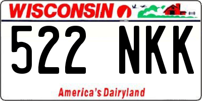 WI license plate 522NKK
