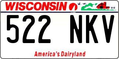 WI license plate 522NKV