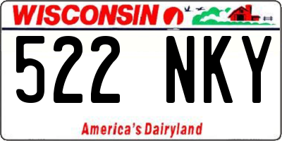 WI license plate 522NKY
