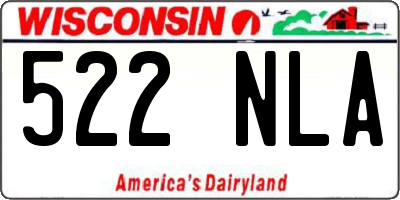 WI license plate 522NLA
