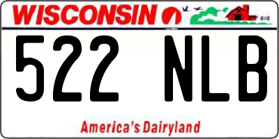 WI license plate 522NLB