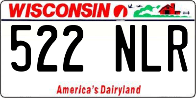 WI license plate 522NLR