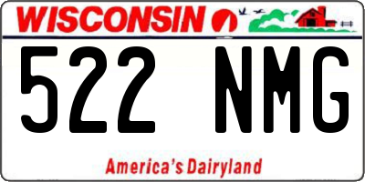 WI license plate 522NMG