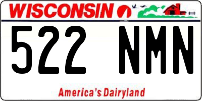 WI license plate 522NMN
