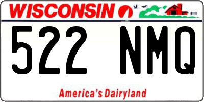 WI license plate 522NMQ