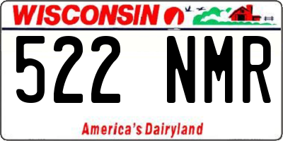 WI license plate 522NMR