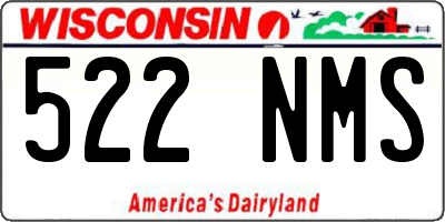WI license plate 522NMS