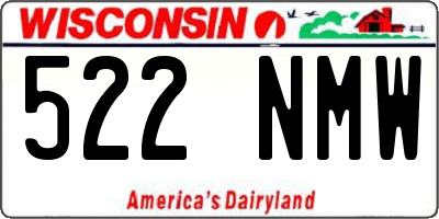 WI license plate 522NMW