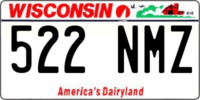 WI license plate 522NMZ