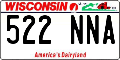 WI license plate 522NNA