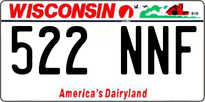 WI license plate 522NNF